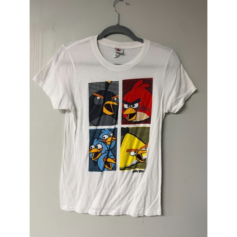 Angry Birds Fifth Sun Graphic T Shirt Mens Large Red Bomb Chuck Blue Bird